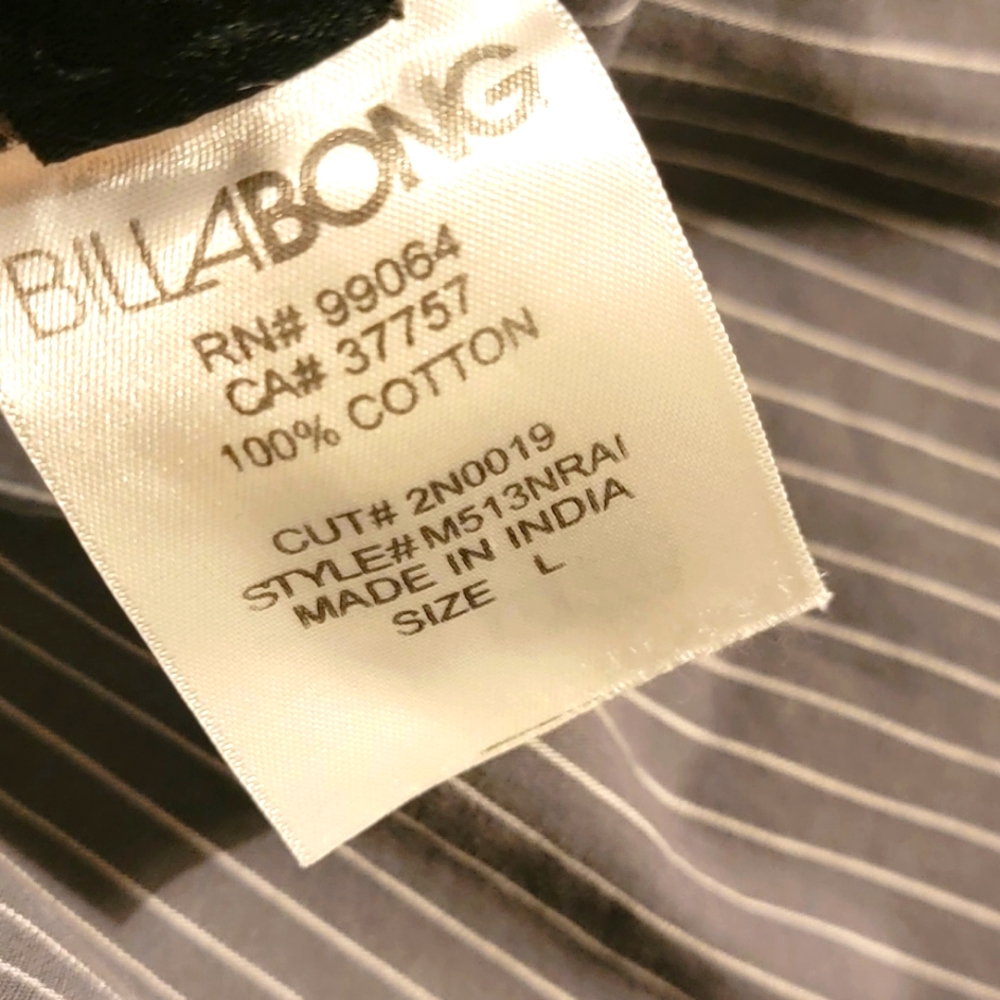 BILLABONG mens long-sleeve Size L - Picture 6 of 6
